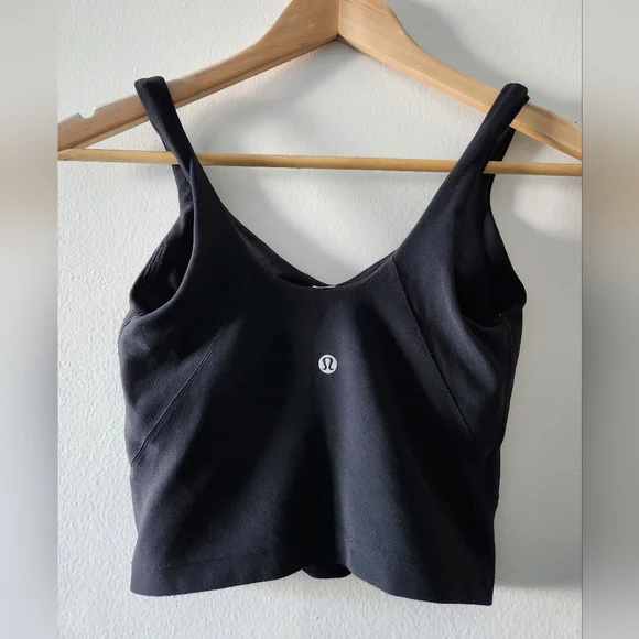 LULULEMON Women’s Align Tank Top Black Size: 2 Cropped Sports Bra No Pads - Picture 4 of 10